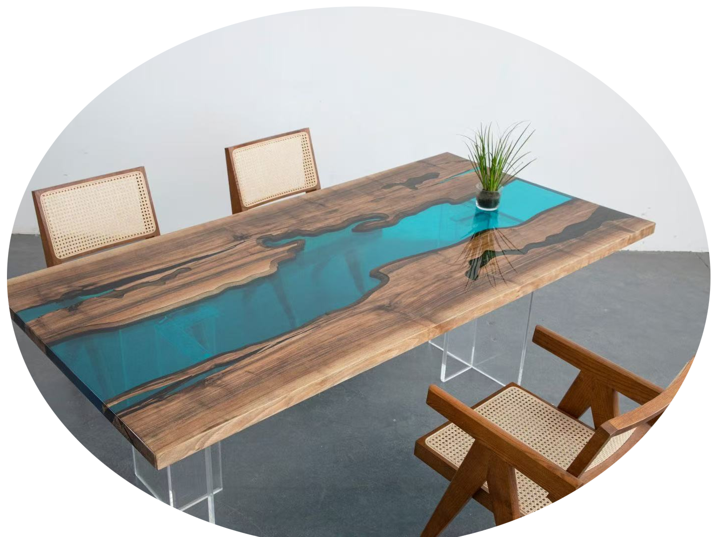 Wood Slab Epoxy Table