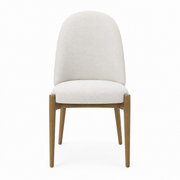 Liverpool Dining Chair: Ivory natural wood