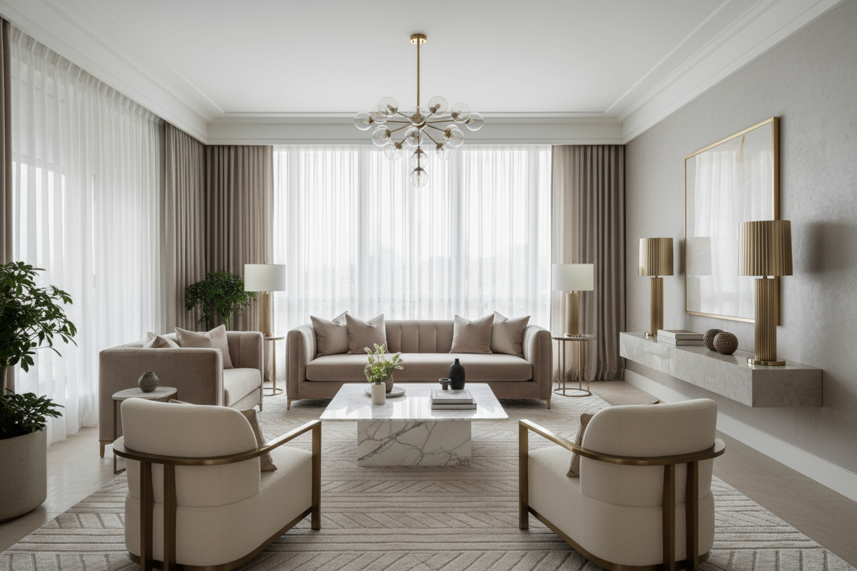 轻奢客厅主页幻灯片图，1920x900 px