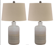 Ashley Marnina - Ceramic Table Lamp (Set of 2) - Taupe