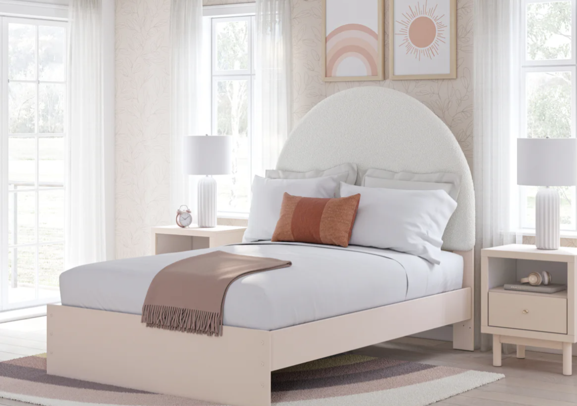 Ashley B1323 Upholstered Panel Bed - Blush