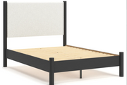 Ashley B2616 Upholstered Panel Bed - Black / White