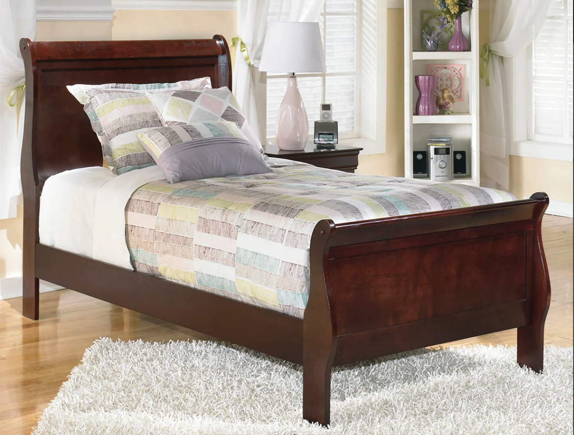 Ashley B376 Sleigh Bed - Dark Brown