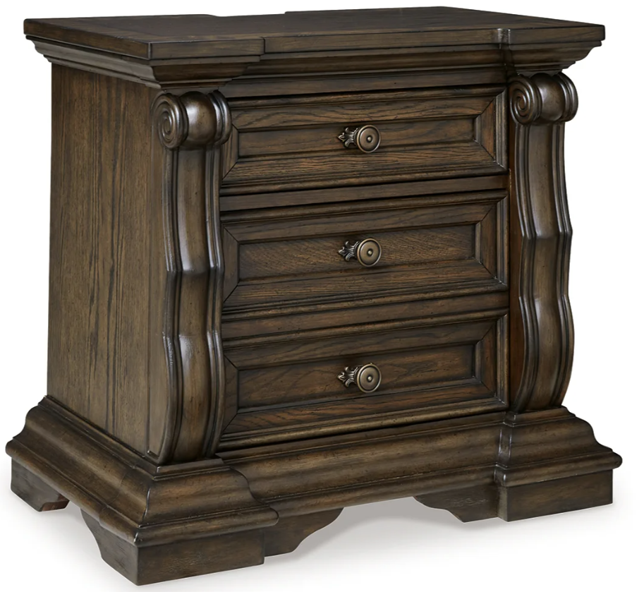 Ashley B947 Maylee - Upholstered Bed - Dark Brown