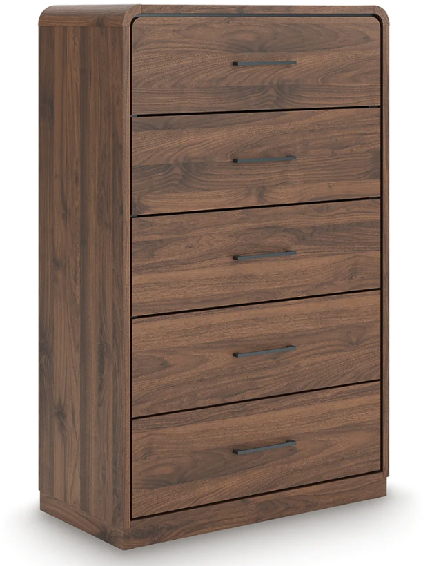 Ashley PCB386 Panel Bed - Walnut Brown