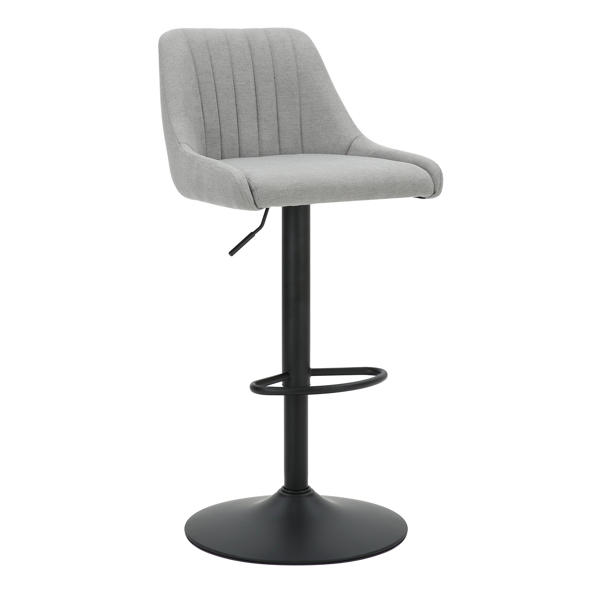 KRON-AIR LIFT STOOL-GREY FABRIC