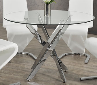 Round Glass 5pc Dining Set  T-1447 C-1786