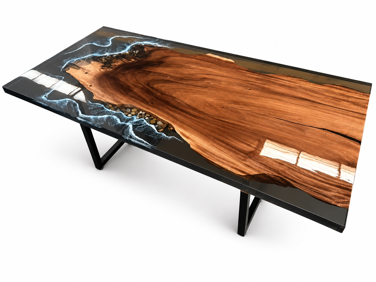 Epoxy Resin Solid Wood Dining Table
