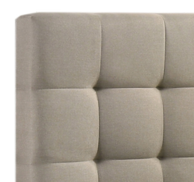 Soft Warm Ivory Textured Fabric Storage Bed IF-5786