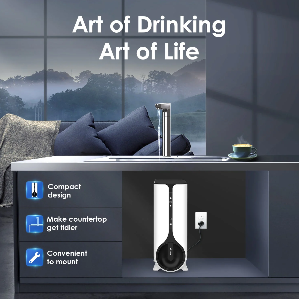 Reverse Osmosis Instant Hot Water Dispenser System - Waterdrop K6