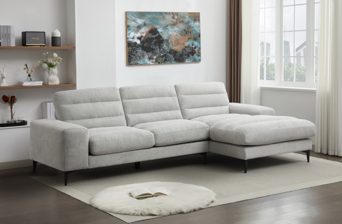 Mazin 99084LGY Sectional Sofa