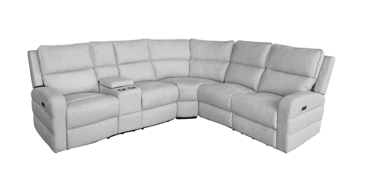 Mazin 98406LGYSS 3-piece Power Reclining Sectional