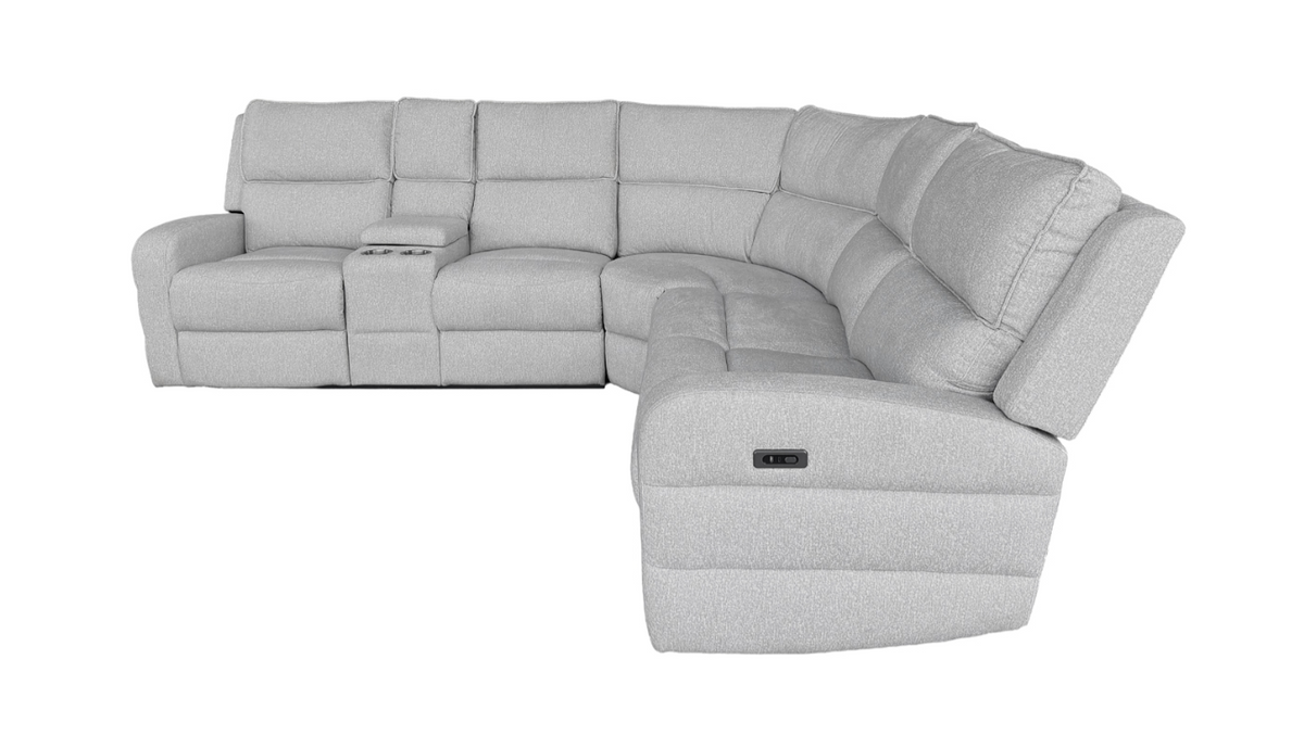 Mazin 98406LGYSS 3-piece Power Reclining Sectional