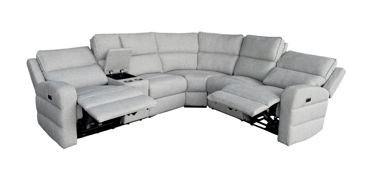 Mazin 98406LGYSS 3-piece Power Reclining Sectional