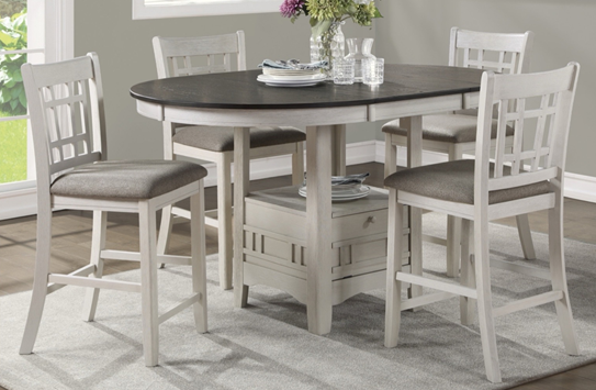 Mazin 2423 Counter Height Table with Storage Base