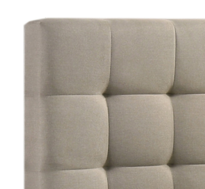 IF-5786 Warm Ivory Channel-Tufted Hydraulic Storage Platform Bed