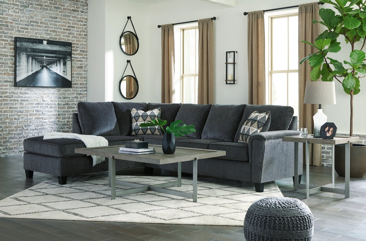 AshleyAbinger 2 - Piece Sleeper Sectional with Chaise
