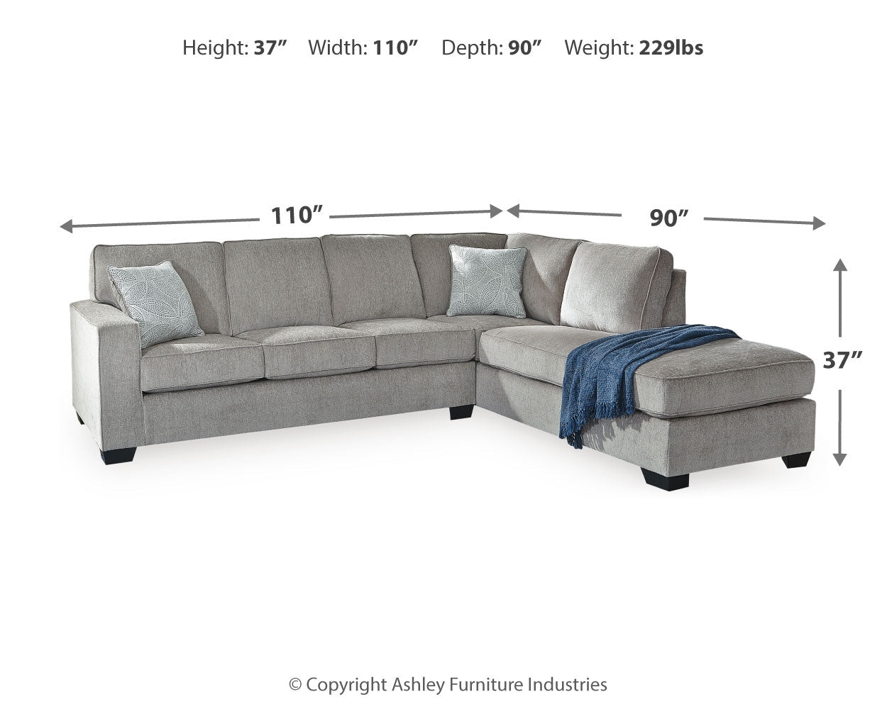 AshleyAltari 2 - Piece Sectional with Chaise