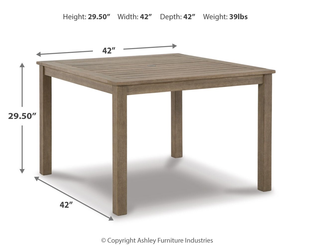 AshleyAria Plains Outdoor Dining Table