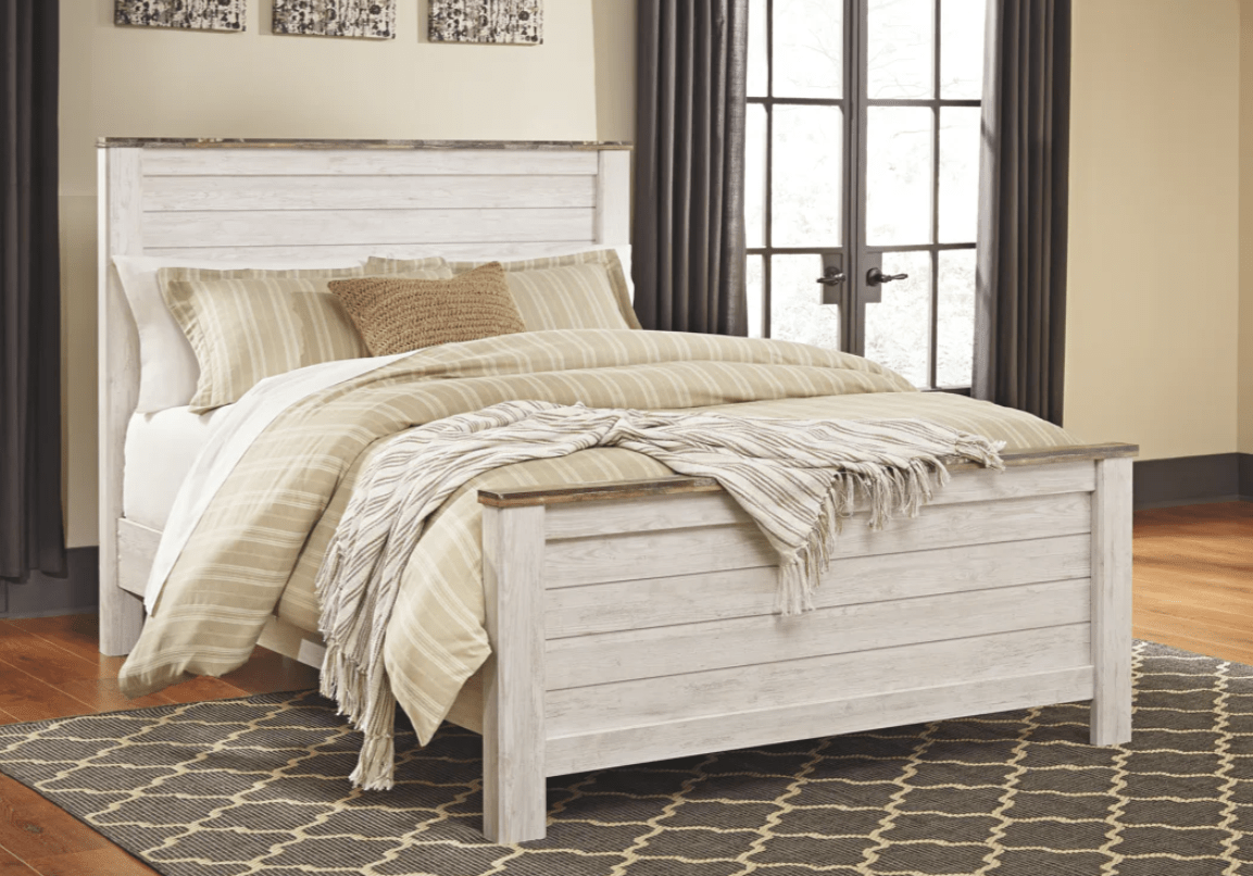 AshleyAshely B267 Willowton - Panel Bed - Whitewash