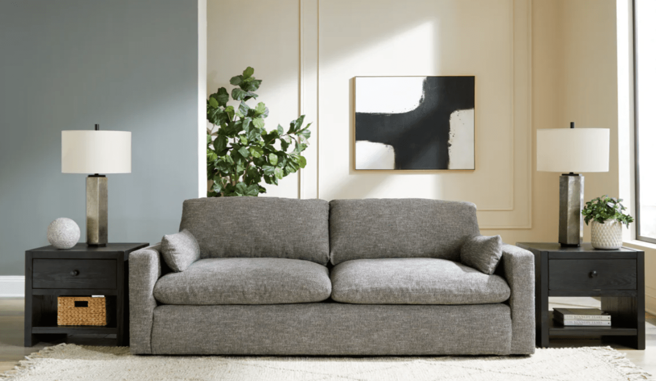 AshleyAshley 11702 Dramatic - 4 Pc. - Sofa, Loveseat, Chair And A Half, Ottoman - Granite