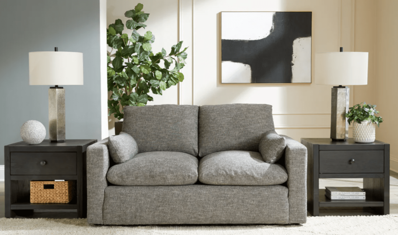 AshleyAshley 11702 Dramatic - 4 Pc. - Sofa, Loveseat, Chair And A Half, Ottoman - Granite