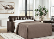 AshleyAshley 21706 Santorine - Queen Sofa Sleeper - Leather Match - Dark Brown