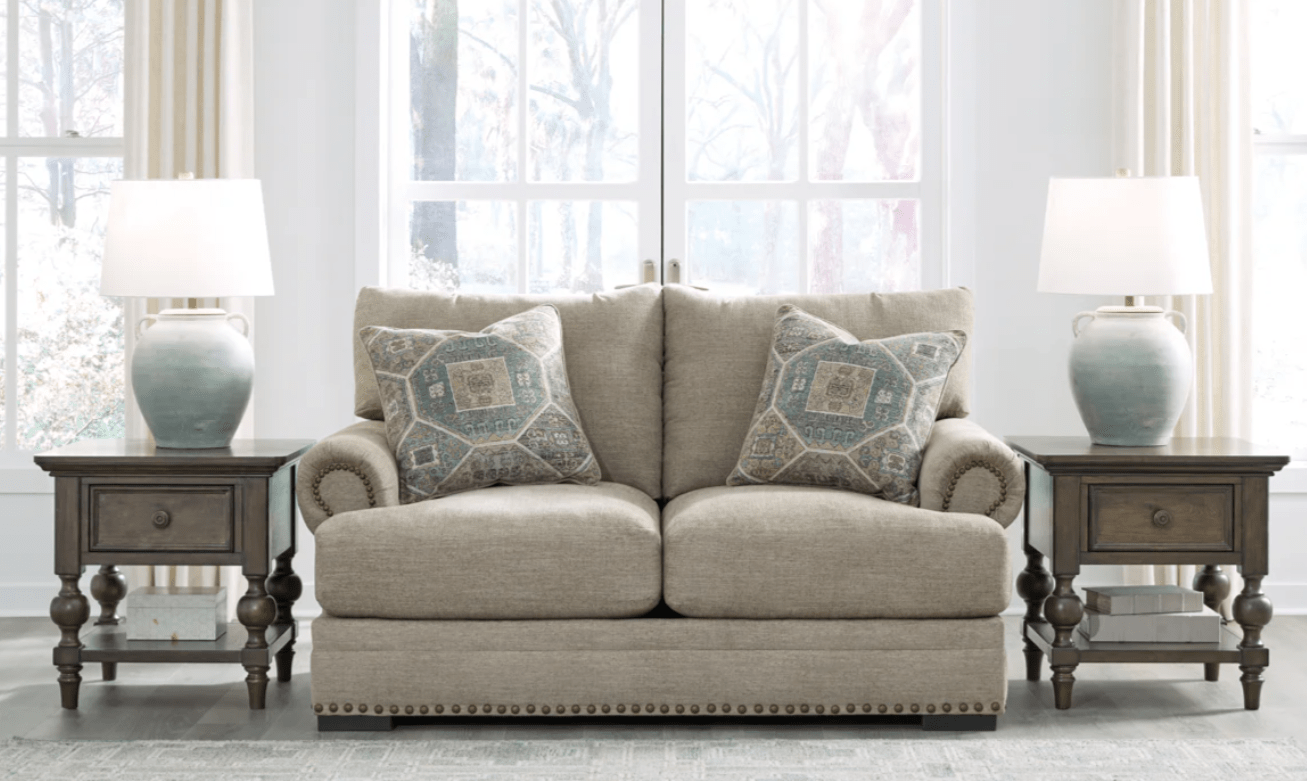 AshleyAshley 27004 Galemore - Sofa, Loveseat, Chair And A Half, Ottoman - Quarry
