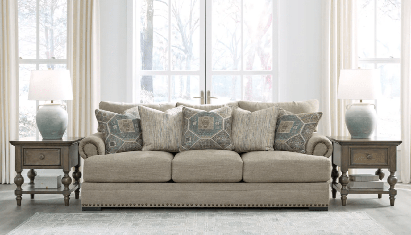 AshleyAshley 27004 Galemore - Sofa, Loveseat, Chair And A Half, Ottoman - Quarry