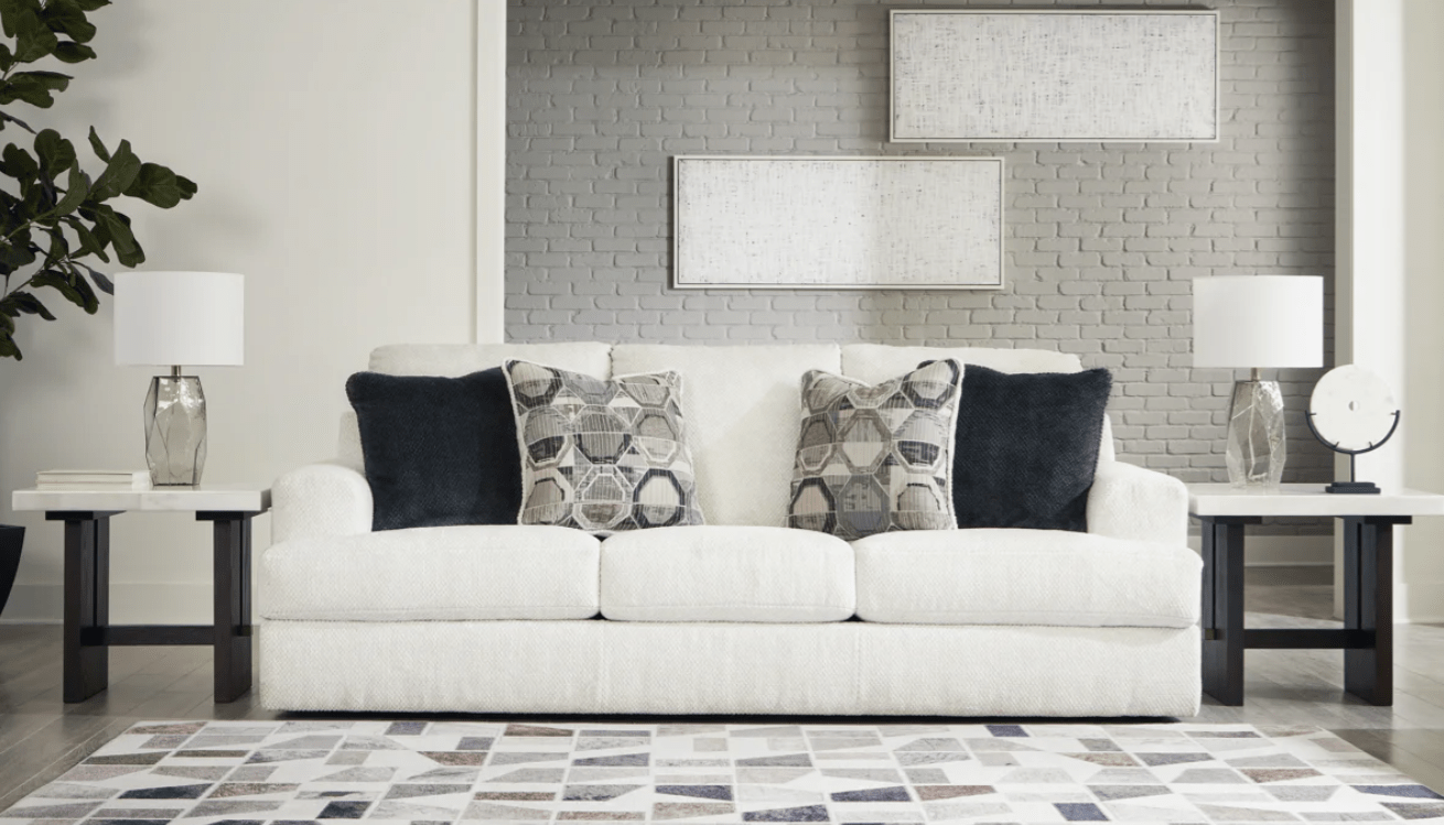 AshleyAshley 31403 Karinne - Sofa, Loveseat, Chair And A Half, Ottoman - Linen