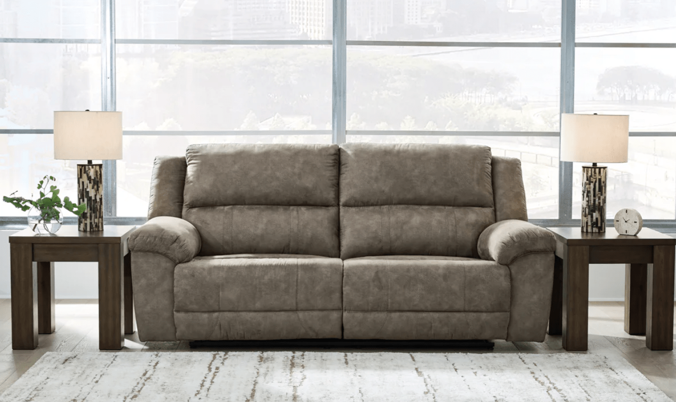 AshleyAshley 37203 Laresview - 2 Seat Reclining Sofa, Loveseat, Recliner - Faux Leather - Fossil