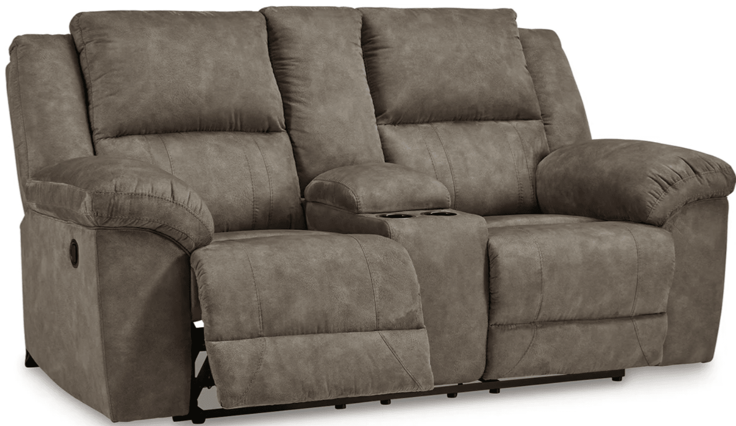AshleyAshley 37203 Laresview - 2 Seat Reclining Sofa, Loveseat, Recliner - Faux Leather - Fossil
