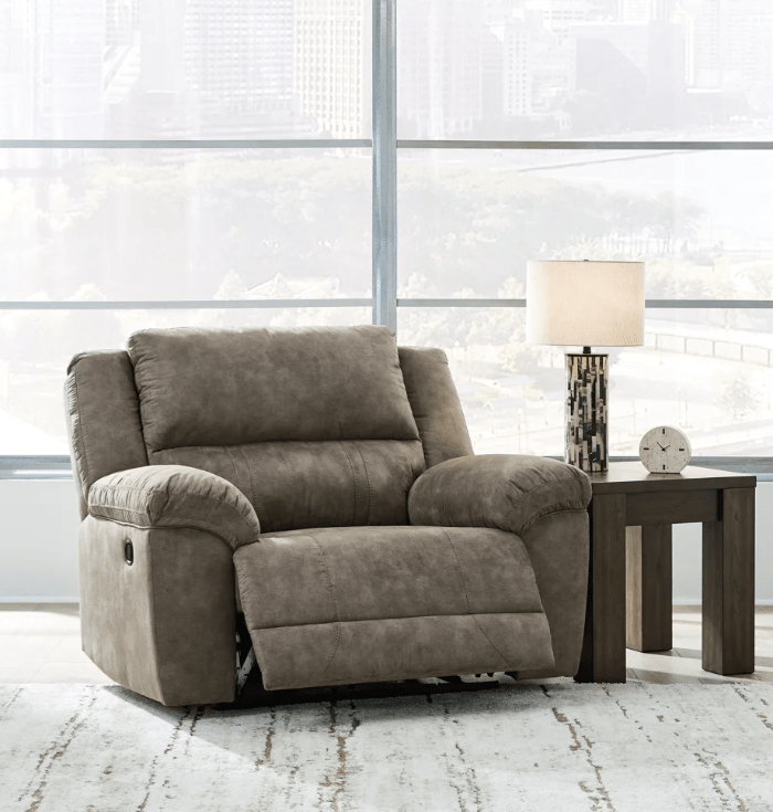 AshleyAshley 37203 Laresview - 2 Seat Reclining Sofa, Loveseat, Recliner - Faux Leather - Fossil