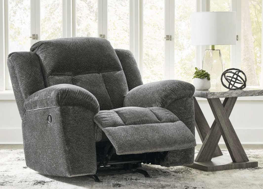 AshleyAshley 37406 Frohn - Reclining Sofa, Loveseat, Rocker Recliner - Fabric - Graphite
