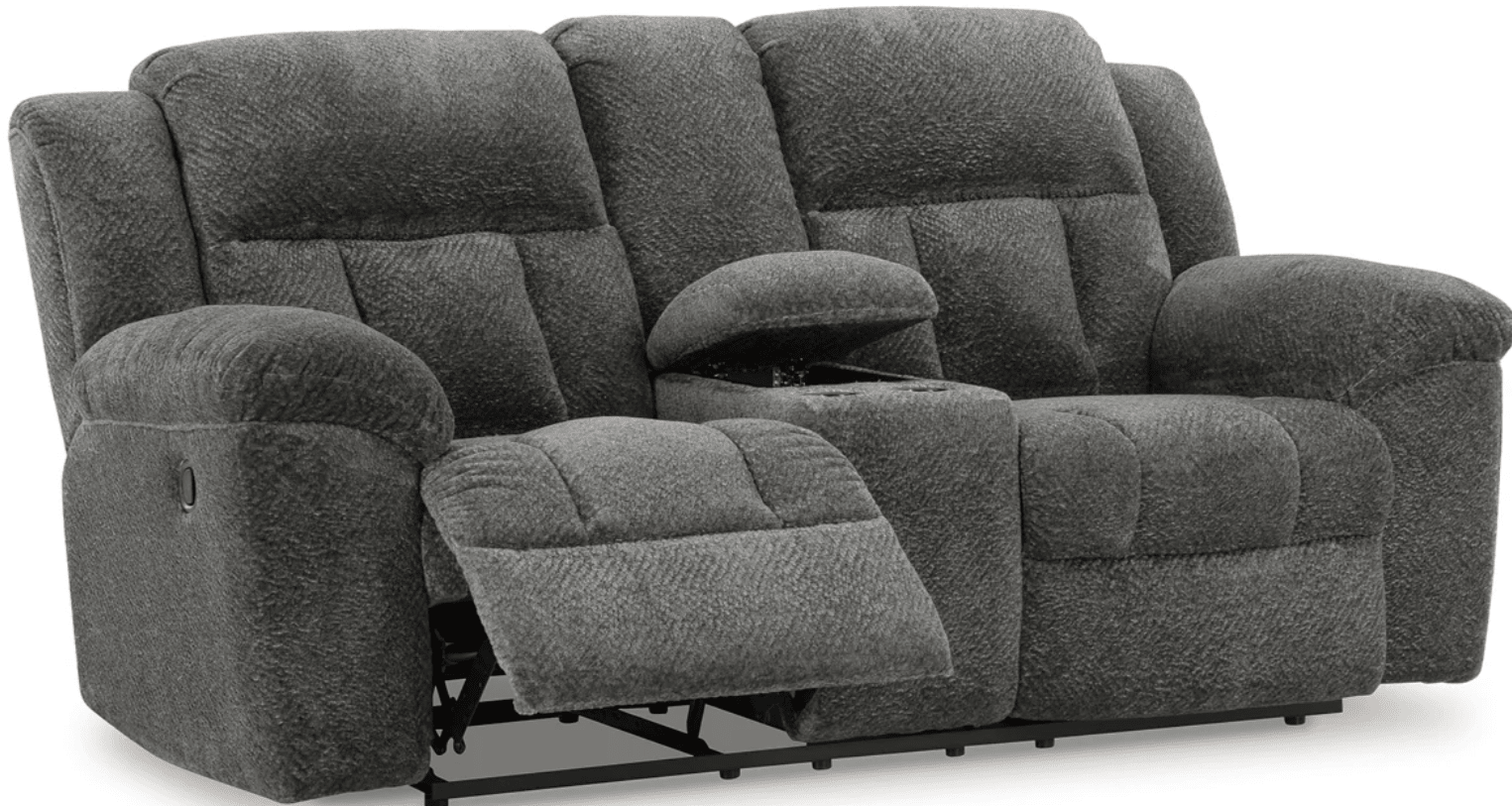 AshleyAshley 37406 Frohn - Reclining Sofa, Loveseat, Rocker Recliner - Fabric - Graphite
