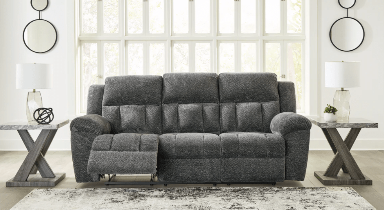 AshleyAshley 37406 Frohn - Reclining Sofa, Loveseat, Rocker Recliner - Fabric - Graphite