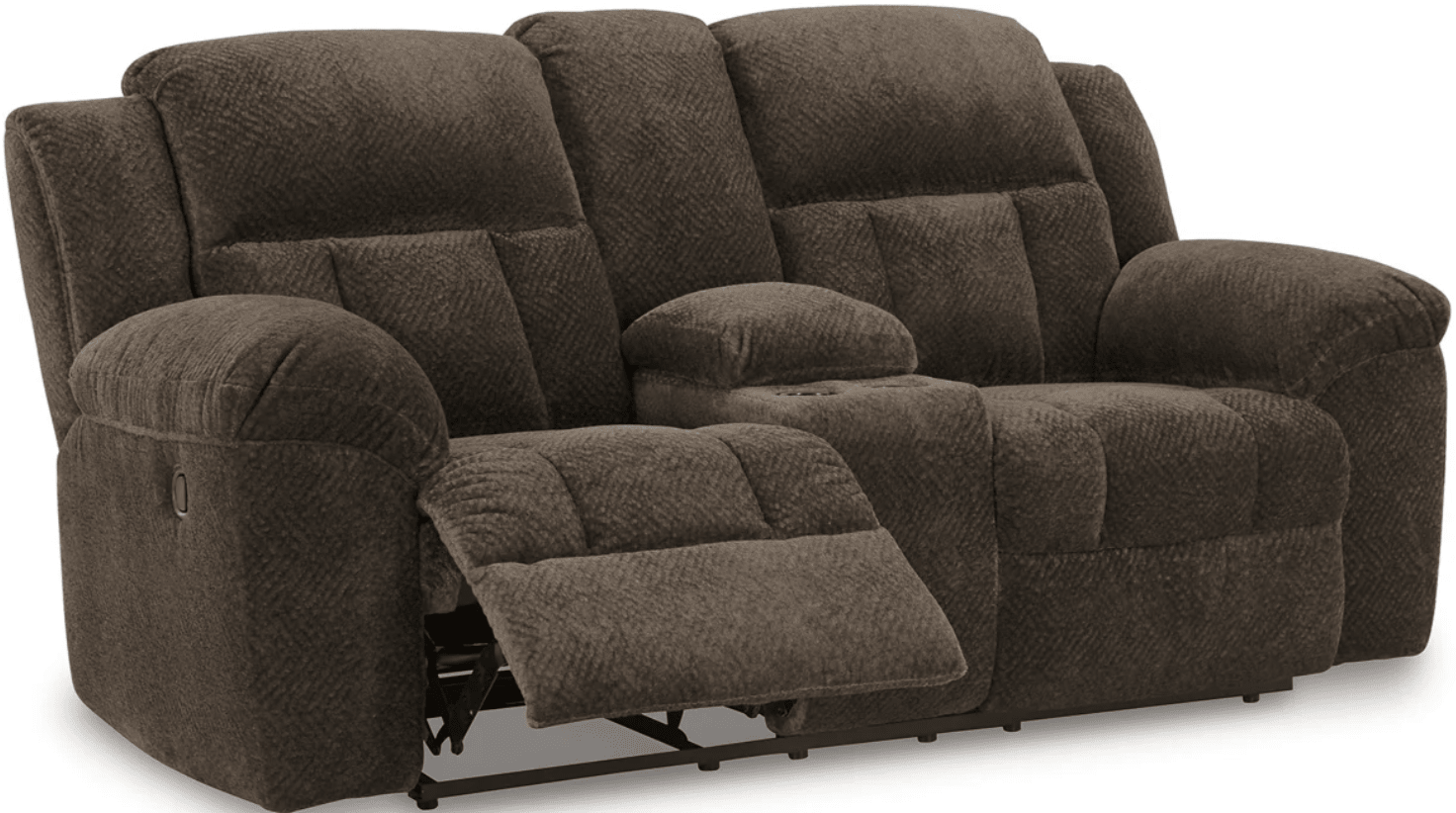 AshleyAshley 37407 Frohn - Reclining Sofa, Loveseat, Rocker Recliner - Fabric - Chocolate