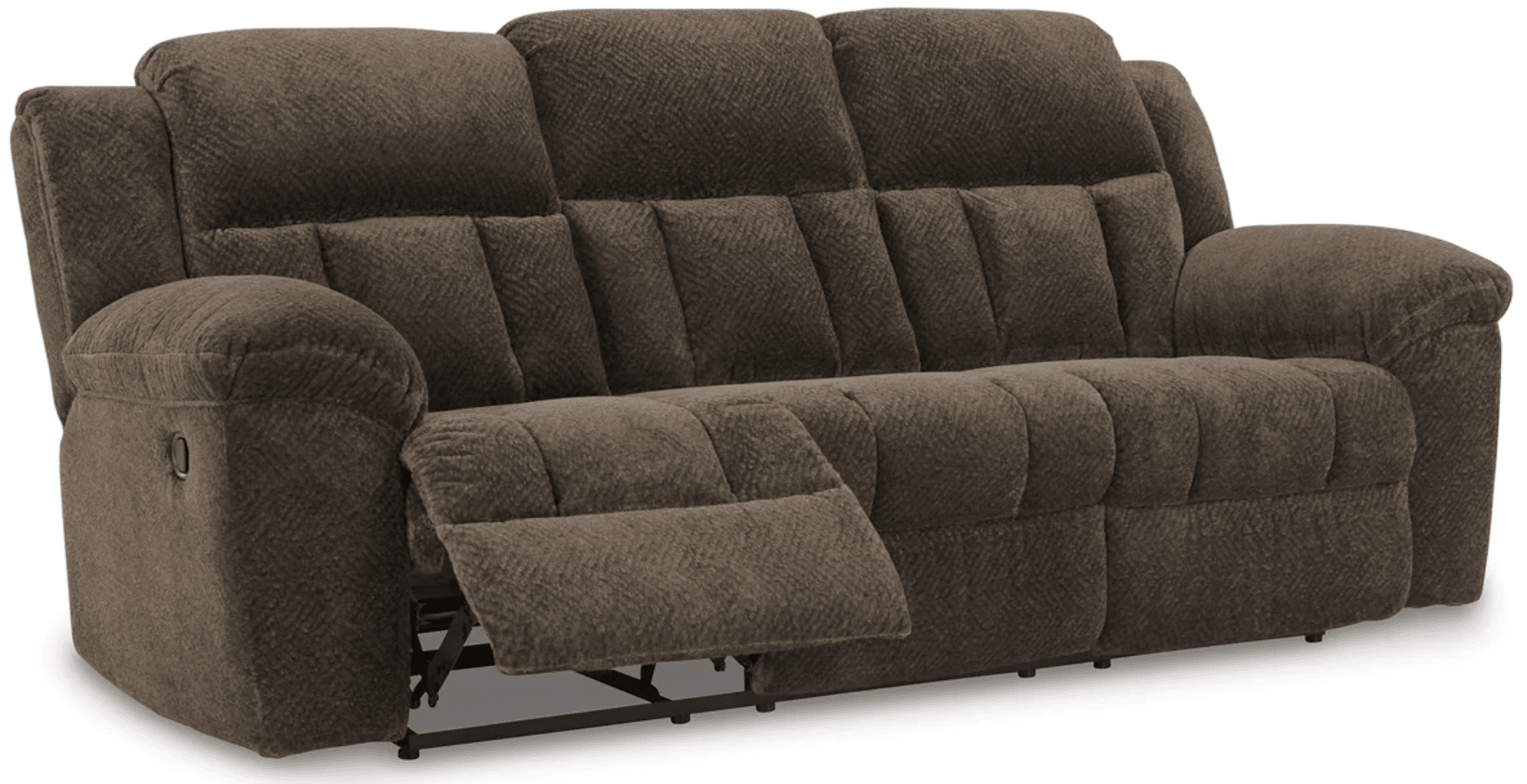 AshleyAshley 37407 Frohn - Reclining Sofa, Loveseat, Rocker Recliner - Fabric - Chocolate