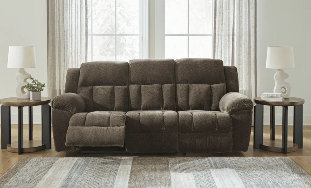 AshleyAshley 37407 Frohn - Reclining Sofa, Loveseat, Rocker Recliner - Fabric - Chocolate