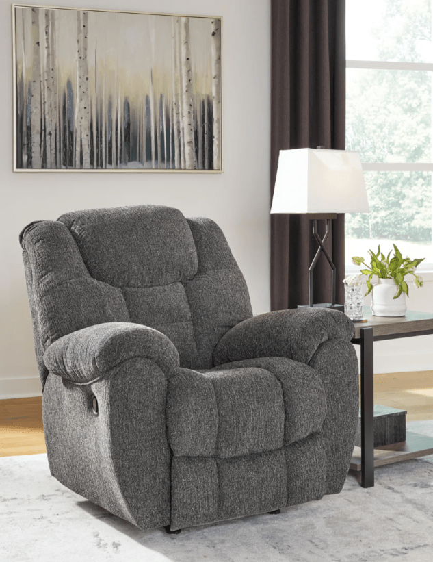 AshleyAshley 38104 Foreside - Reclining Sofa, Loveseat, Rocker Recliner - Fabric - Charcoal