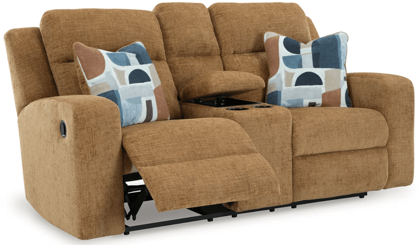 AshleyAshley 38605 Kanlow - Reclining Sofa, Loveseat, Rocker Recliner - Fabric - Honey