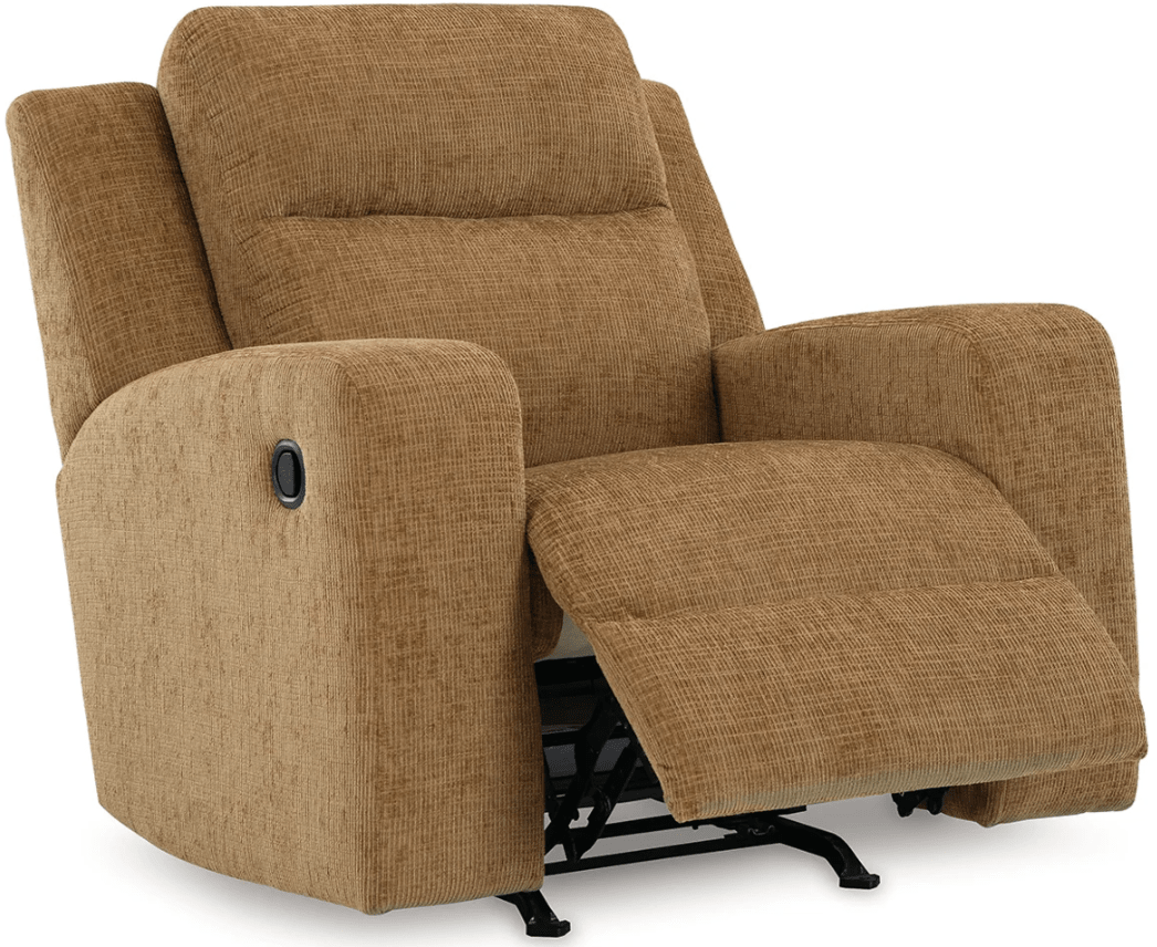 AshleyAshley 38605 Kanlow - Reclining Sofa, Loveseat, Rocker Recliner - Fabric - Honey