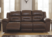 AshleyAshley 39904 Stoneland - Power Reclining Sofa, Loveseat, Rocker Recliner - Faux Leather - Chocolate