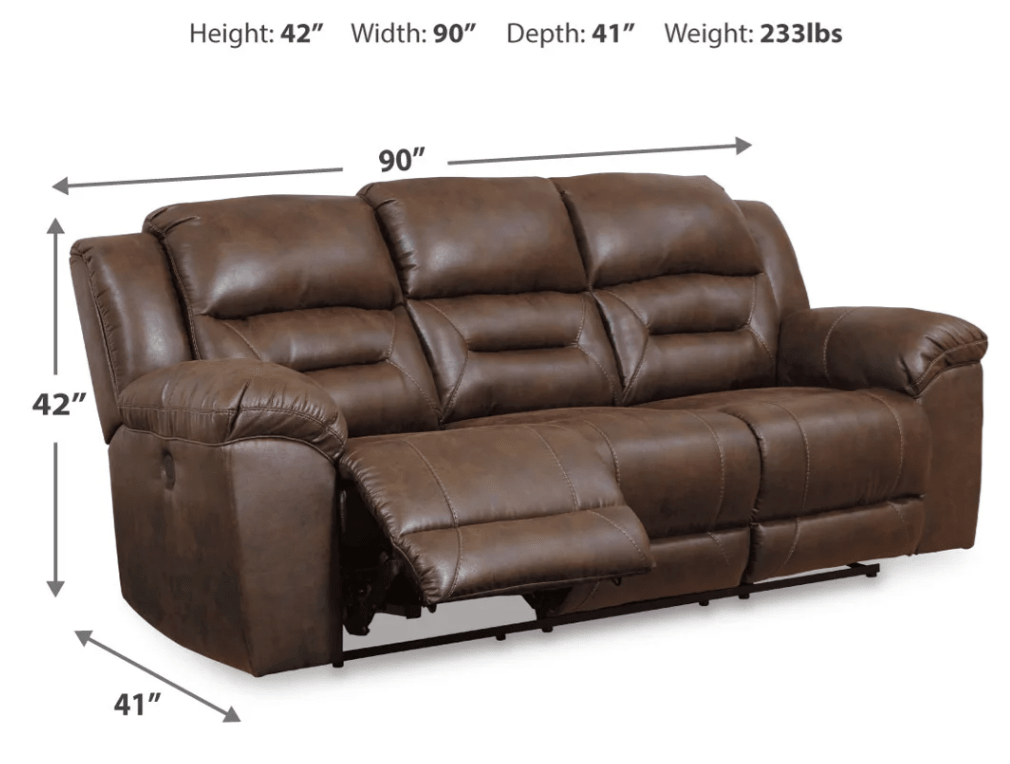 AshleyAshley 39904 Stoneland - Power Reclining Sofa, Loveseat, Rocker Recliner - Faux Leather - Chocolate