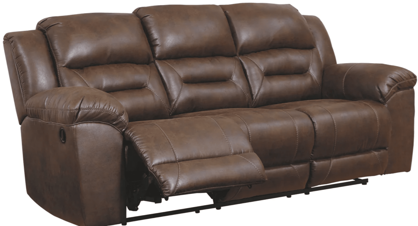 AshleyAshley 39904 Stoneland - Reclining Sofa, Loveseat, Rocker Recliner - Faux Leather - Chocolate