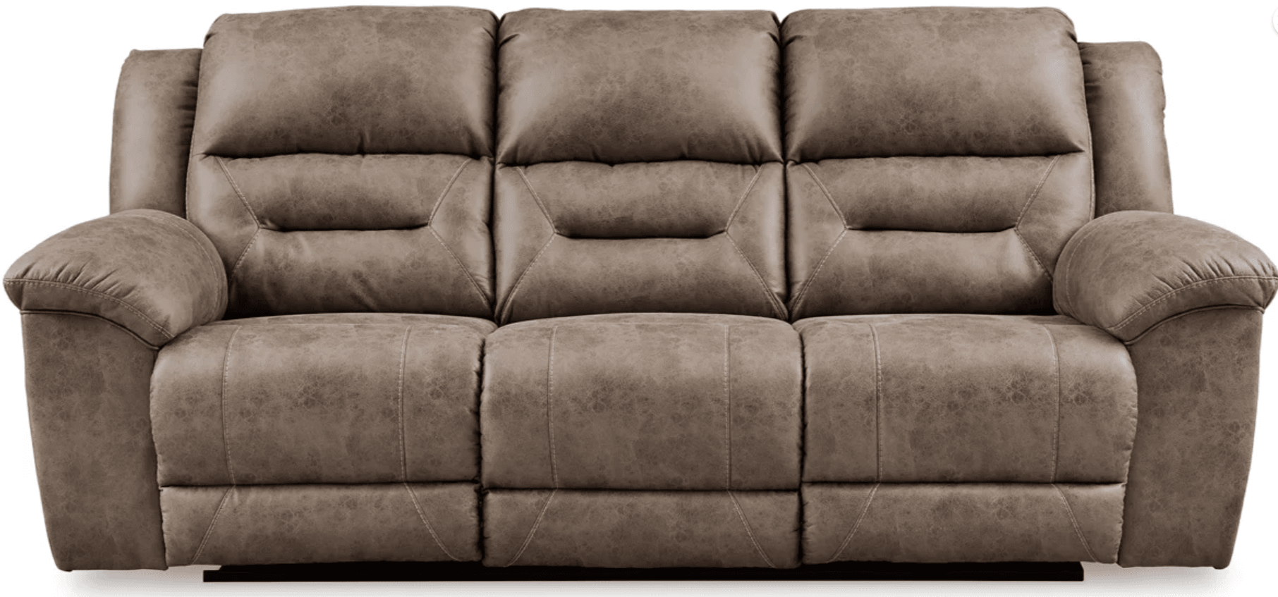 AshleyAshley 39905 Stoneland - Power Sofa, Loveseat, Rocker Recliner - Faux Leather - Fossil