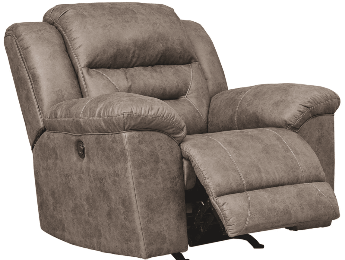 AshleyAshley 39905 Stoneland - Power Sofa, Loveseat, Rocker Recliner - Faux Leather - Fossil