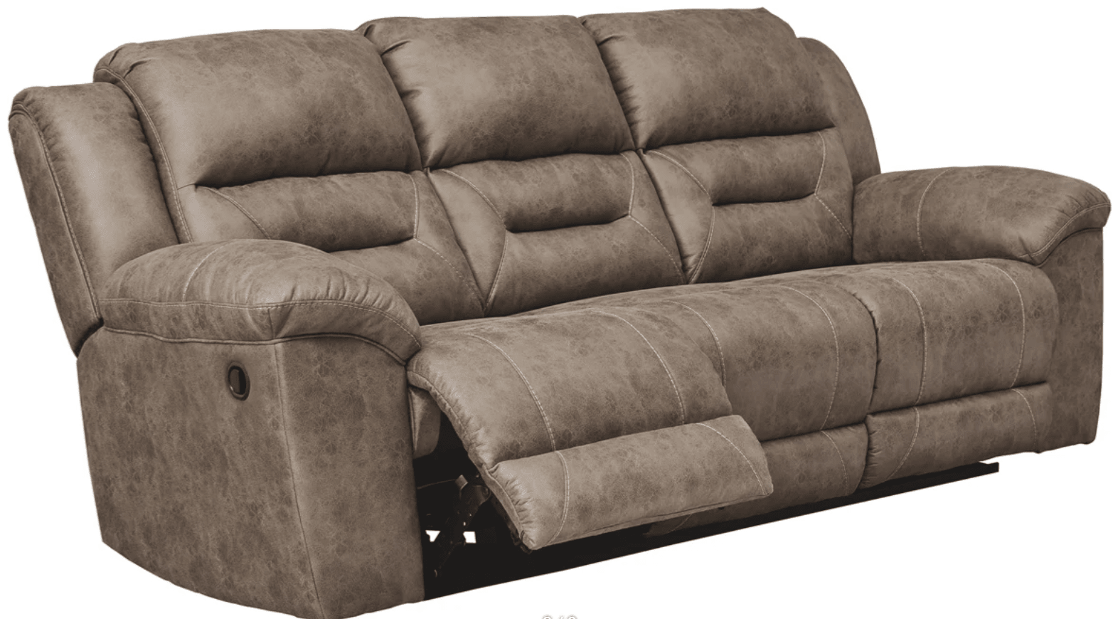 AshleyAshley 39905 Stoneland - Sofa, Loveseat, Rocker Recliner - Faux Leather - Fossil