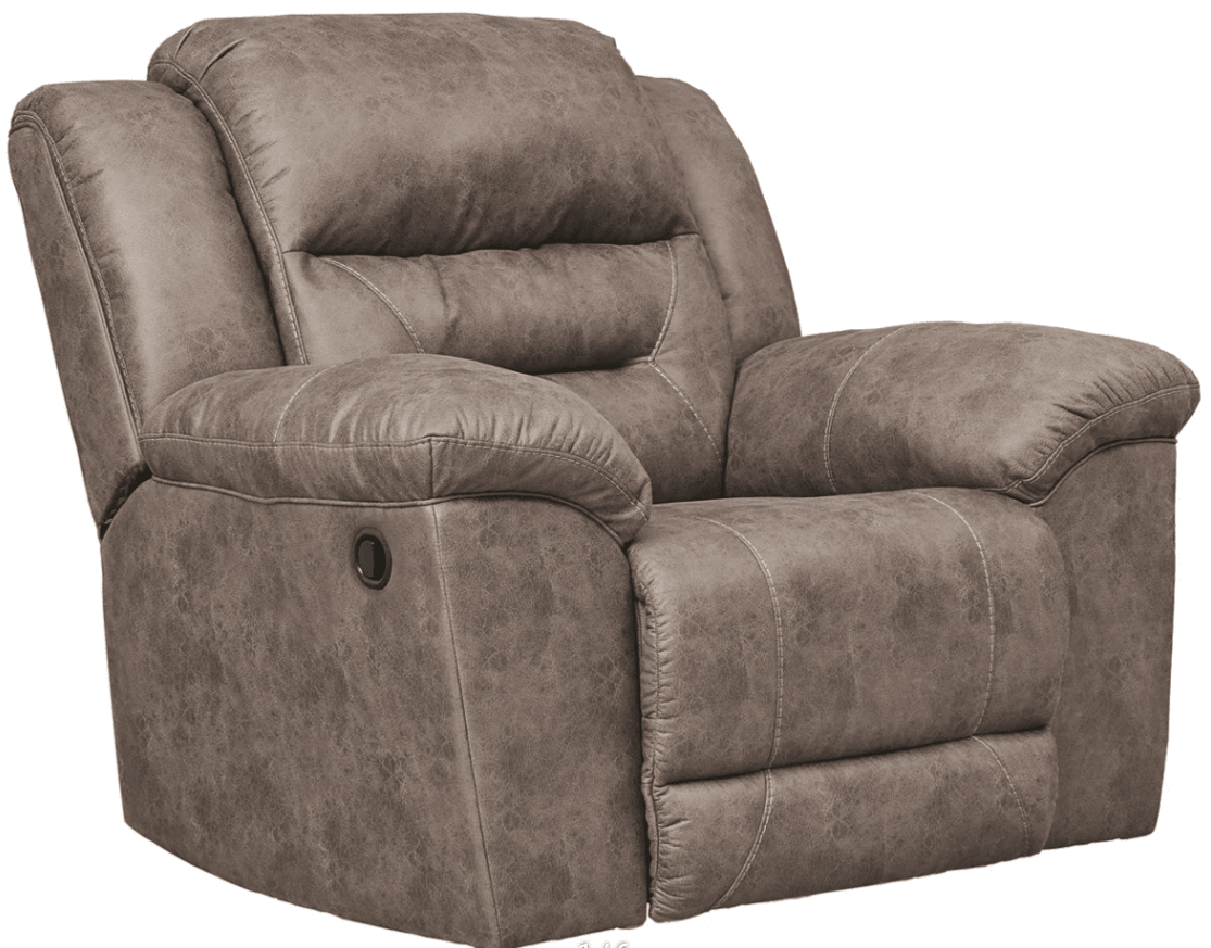 AshleyAshley 39905 Stoneland - Sofa, Loveseat, Rocker Recliner - Faux Leather - Fossil
