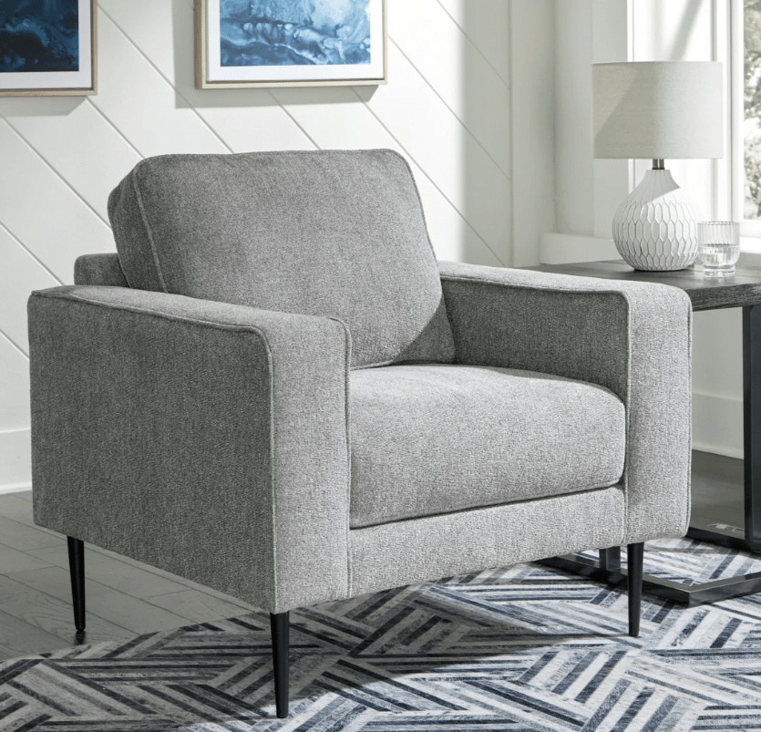 AshleyAshley 41102 Hazela - 2 Pc. - Sofa Chaise, Loveseat, Chair and Ottoman - Charcoal